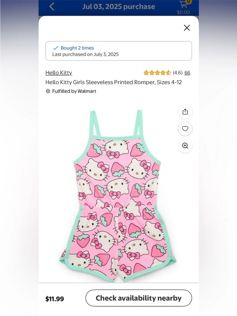 Hello Kitty Girls’ (6) Clothes